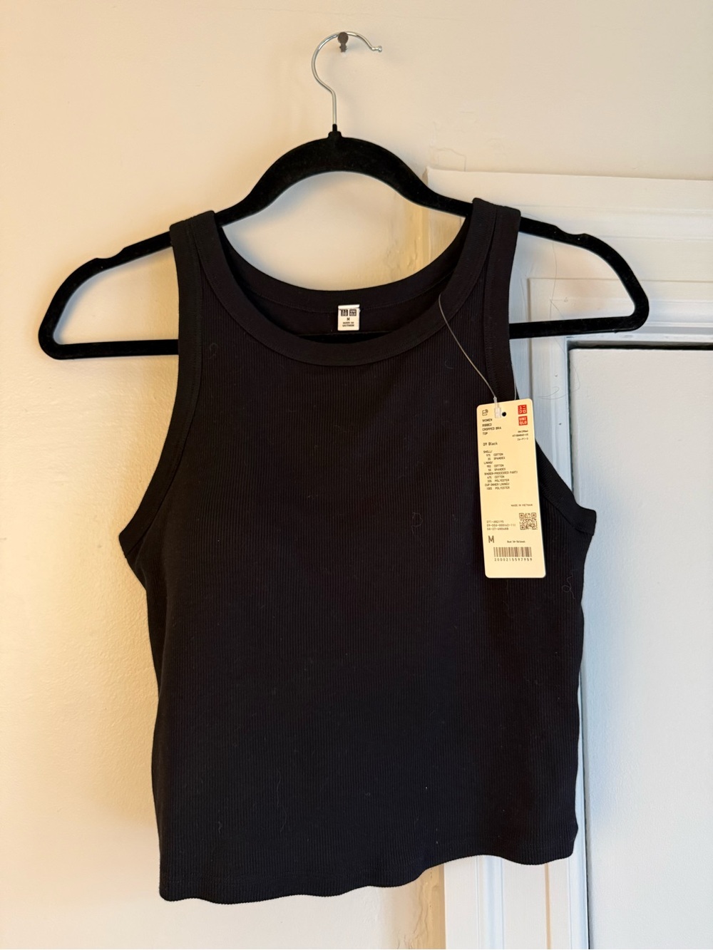 Women’s Black Ribbed Tank Top - Uniqlo